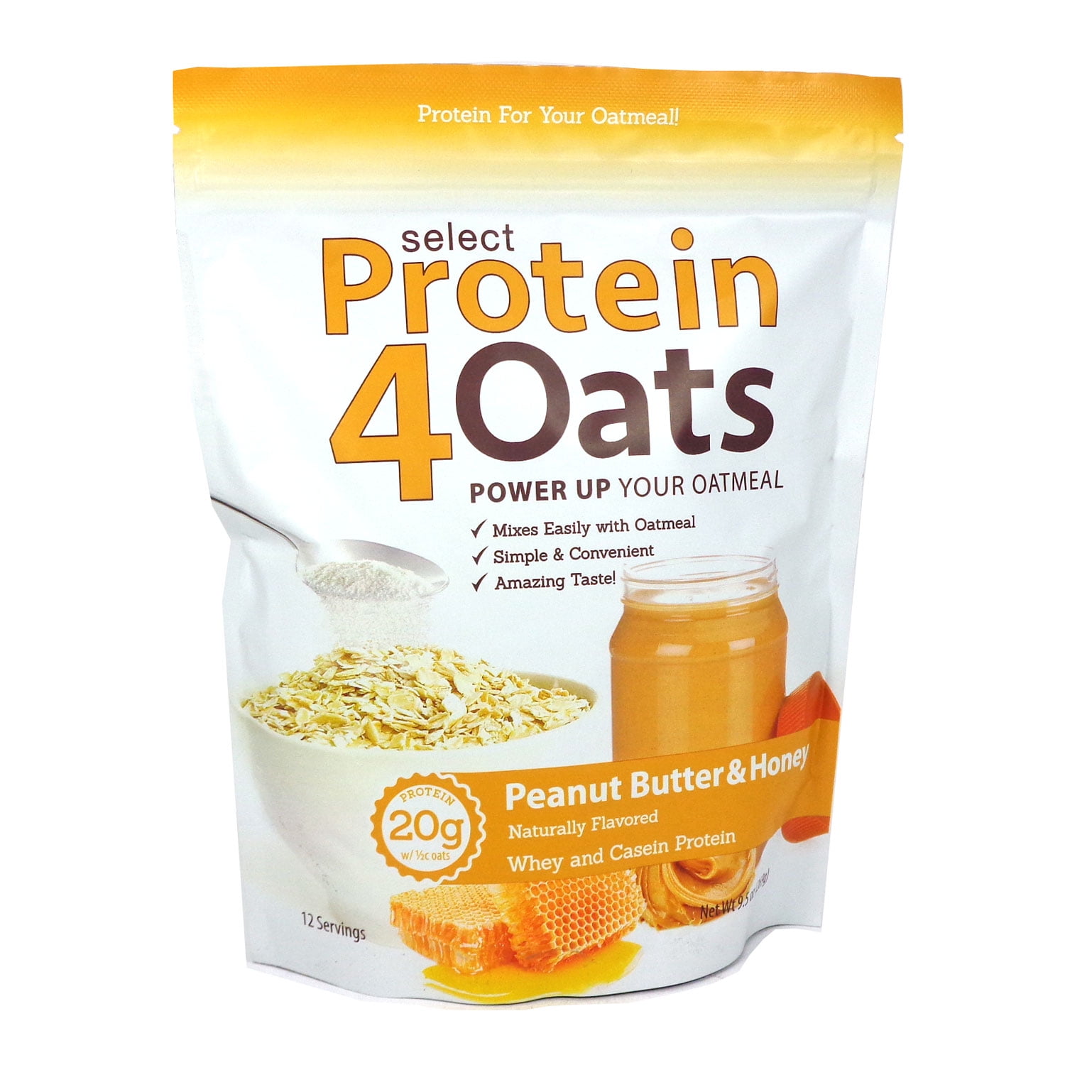 Protein 4 Oats Peanut Butter Honey by PEScirnces 12 Servings