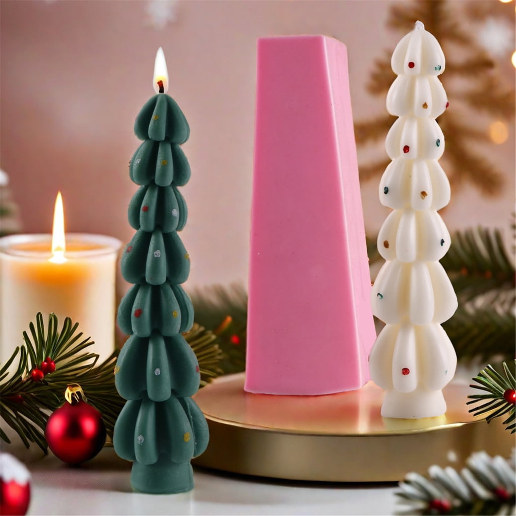 BQBQERT Christmas Tree Silicone Molds for Epoxy Resin, Home Decoration, Christmas Themed Silicone Molds for Making Candle
