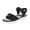 #01 Black, variant on Busydd Women's Sandals Comfortable Open Toe Soft Sole Summer Sandals Trendy Hook-and-Loop Strap Shoes for Women 41