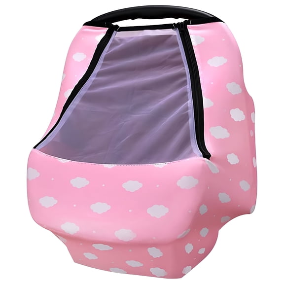 LADYGYM Baby Car Seat Covers with Breathable and Zipped Peep Window Infant Canopy for Boys