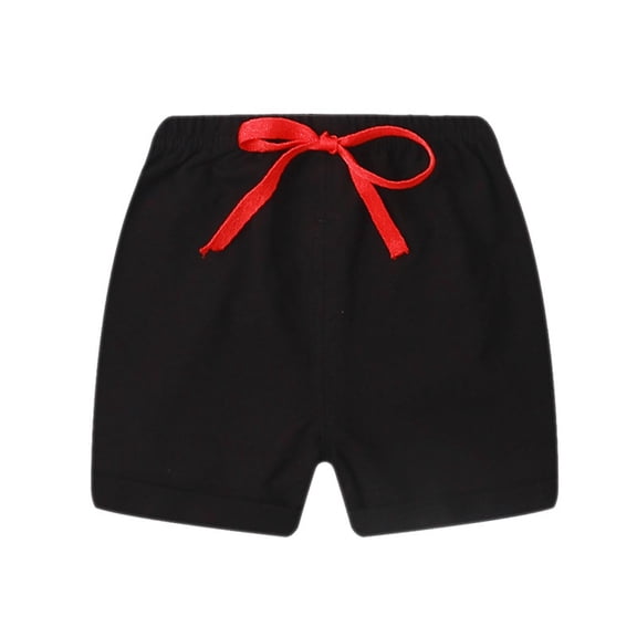 FSYBOA Boys Athletic Shorts, Casual Elastic Wasit Above Knee Holiday Kids Summer Shorts Black Size 6T