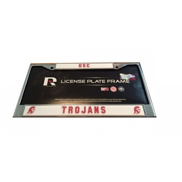 USC Trojans Chrome License Plate Frame