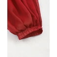 thumbnail image 7 of TiaoBug Women's Belly Dance Professional Outfits Indian Dancing Stage Performance Costume Red One Size, 7 of 7