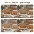 thumbnail image 7 of ODIKA 6'x9' Warm Earth Tones Abstract Waves Washable Area Rug Dynamic Geometric Rhythm Design for Family Room, Living Mater Bedroom, Non-Slip, Easy Care, 7 of 7