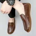 thumbnail image 4 of Men's Casual Loafers Slip On Leather Shoes Lightweight Driving Shoes Moccasins Classic Penny Loafer Flats Boat Shoes, 4 of 10