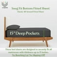 thumbnail image 3 of Split Queen 5-Piece Sheet Set, 1000-TC Giza Cotton, 15 inch Deep Pockets - Dark Grey, 3 of 7