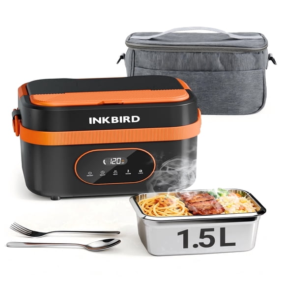 INKBIRD Father’s Day Gift Cordless Electric Lunch Box, Heated Food Warmer with Scheduled Heating, Portable, Dishwasher Safe