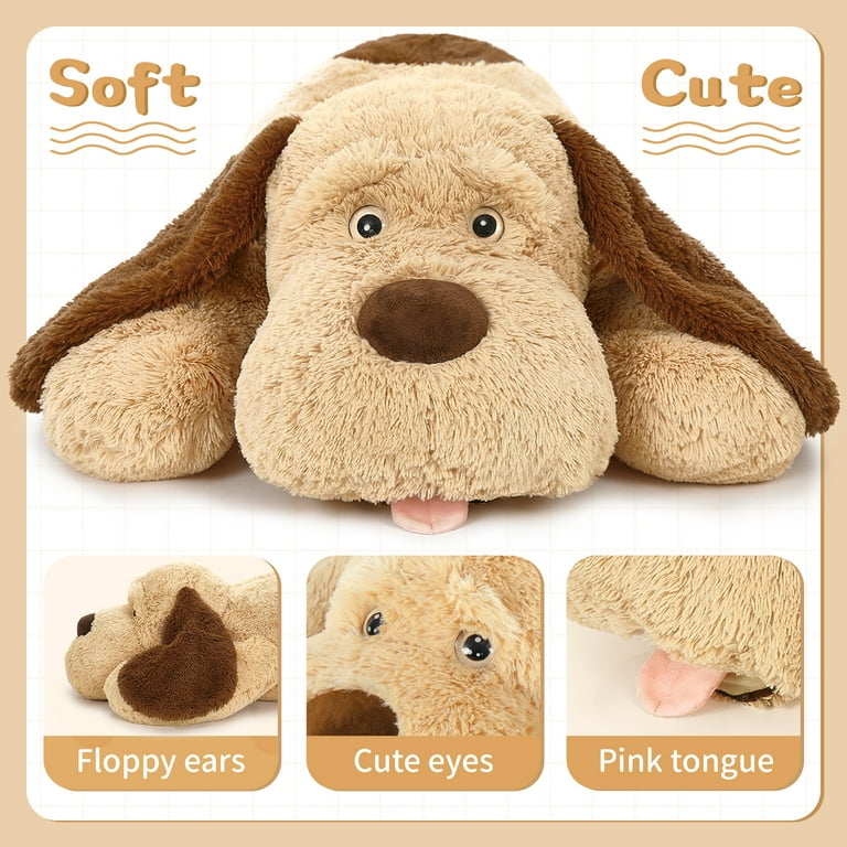 Morismos Giant Stuffed Dog 40'' Puppy Stuffed Animal Big Plush Toy