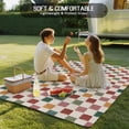 thumbnail image 4 of Colorful Checkered Outdoor Rug for Patio/Deck/Porch, Non-Slip Large Area Rug 5 x 7 Ft, Vintage Plaid Grid Geometric Beige Indoor Outdoor Rugs Washable Area Rugs, Reversible Camping Rug Carpet Runner, 4 of 8
