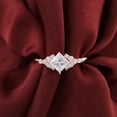 thumbnail image 6 of Cora Jewellery Art Deco 1CT Princess Cut Moissanite Engagement Ring For Women, 18K Rose Gold, 6 of 7