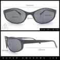 thumbnail image 3 of Trendy Retro 90s Fashion Thin Plastic Rectangular Oval Wrap Sunglasses [Tortoise - Brown], 3 of 8