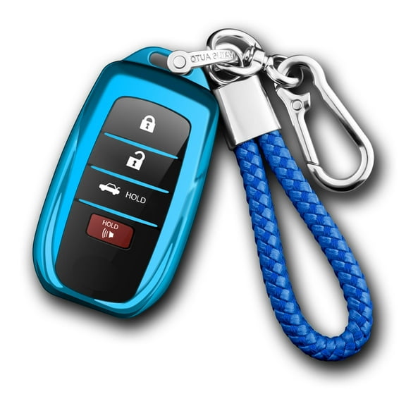 for Toyota Key Fob Cover with Keychain, Fit for Toyota Venza Corolla Cross Grand Highlander Tundra RAV4 Prime Prius Land Cruiser Sequoia Sienna Crown Tacoma 2025 Camry