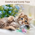 thumbnail image 3 of Uxcell Bite Resistant Catnip Playing, Durable and Interesting, Simulated Mouse Cat Teeth Chew Playing Catnip Filled (Colorful, 3 Pcs), Intended for Bedroom / Balcony (6.3 x 6.3cm), 3 of 7