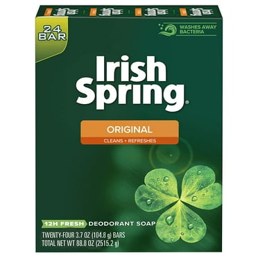 Irish Spring Men's Deodorant Soap Bar, Original Scent - 3.7 Ounces (24 Count)