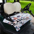 thumbnail image 2 of Golf Cart Seat Covers for 2 Seater,4th of July Microfiber Cart Seat Towel Blanket,Independence Day Blue Ombre Gnomes American Star Absorbent NonSlip Bench Seats Protector for Golf Course 51"x31", 2 of 9