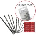 thumbnail image 1 of Twist Drill Bit Set HSS High Speed Steel Mini Drill Straight Shank Rotary Tool 1Set (10pcs or 25pcs), 1 of 8
