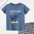 thumbnail image 6 of NOLDARES Toddler Baby Boy Outfits 2 Pieces Crewneck Short Sleeve T-Shirt Casual Shorts Dinosaur Truck Print Clothes(Grey,12-18 M), 6 of 6
