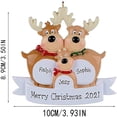 thumbnail image 2 of Árbol De Navidad Personalizado De La Familia De Renos, Alce, Santa, Familia, Ciervo, Vacaciones, Decoración De Invierno, Regalo Tradicional Noticed HA043603-04, 2 of 6