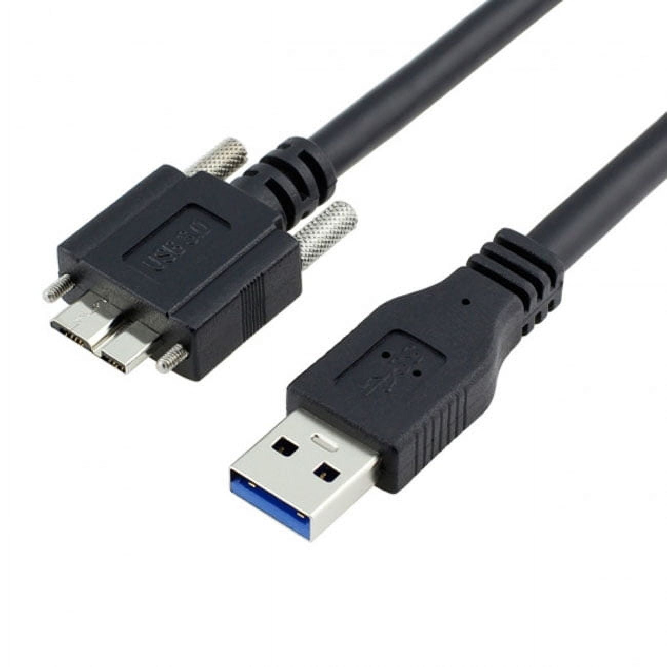 Xiwai USB 3.0 A type Cable Male to Micro USB 3.0 B Male with Mount Panel Screws for Hard Disk Mobile Phone