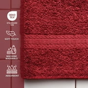 Mainstays Basic Washcloth, Soft 100% Cotton and Highly Absorbent Washcloth, Red