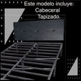 thumbnail image 3 of Base para Cama Individual de Acero Reforzado ONE SUPER PRACTIC, con Cabecera Tapizada en Tela Color Negro – Fácil de Armar., 3 of 5