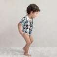 thumbnail image 4 of Daiia Panda Cute Hearts Printed Unisex-Baby Short Sleeve Onesies Bodysuits Baby Climbing Clothes Soft and Comfortable Romper with Expandable Shoulder Design-6 Months, 4 of 8