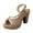 Gold, variant on Women's Sequin High Chunky Heel Sandals Peep Toe Platform Block Slingback Dress Pumps Shoes Silver