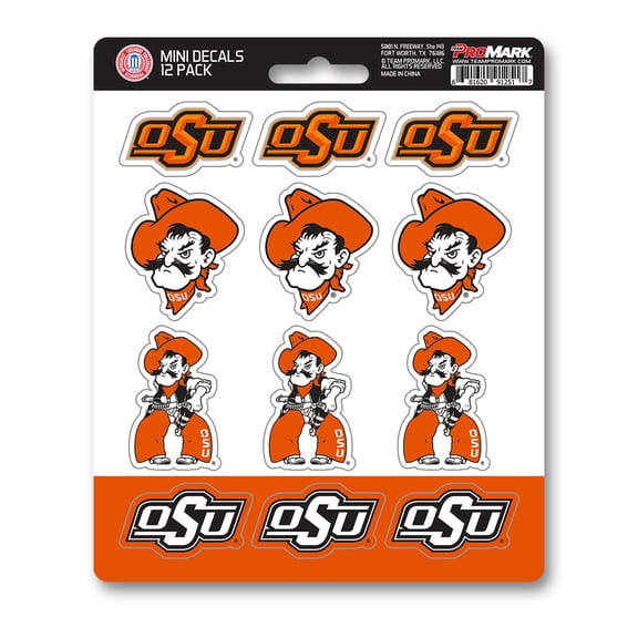 Oklahoma State Cowboys Decal Set Mini 12 Pack Special Order