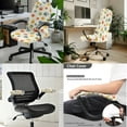 thumbnail image 2 of SCRAWLGOD Colorful Paws 3 PCS Anti-Slip Computer Chair Cover with Arm Rest Slipcovers Comfortable Desk Chair Seat Protector Removable Dustproof Boss Chair Covers, L, 2 of 7