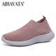 thumbnail image 1 of Zapatos de mujer, calcetín tejido, zapatillas de deporte, zapatos planos sin cordones para mujer, mocasines de talla grande para mujer, zapatos planos para caminar Krasovki Famela Tan Jianjun unisex, 1 of 2