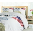 thumbnail image 5 of Ambesonne Panda Duvet Cover Set, Astronaut on Moon Cartoon, 2-Calking, Red Navy White, 5 of 7