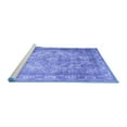 thumbnail image 2 of Ahgly Company Machine Washable Indoor Round Abstract Blue Contemporary Area Rugs, 8' Round, 2 of 4