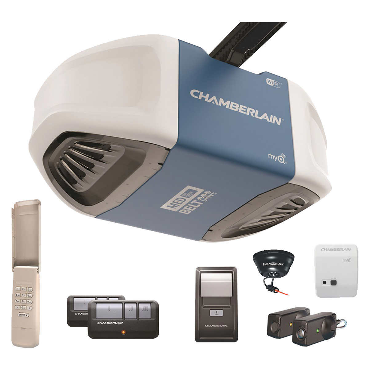 Chamberlain WiFi MED Lift ½ HP Belt Drive Garage Door Opener Walmart