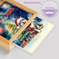 thumbnail image 4 of Merry Christmas and Happy New Year Santa Siberian Husky Holiday Xmas Winter 2025 Acrylic Plaque with Wood Photo Frame Box Husky Dog Lover Gifts Light Box - 00024, 4 of 5