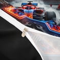 thumbnail image 4 of Castle Fairy Neon Race Car Twin Bedding for Boys, Checkered Flag A Duvet Cover Set for Bedroom, Red Blue Black,Black Reversible,2pcs,No Comforter, 4 of 6