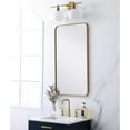 thumbnail image 3 of Soft corner metal rectangular mirror 20x36 inch in Brass, 3 of 5