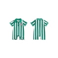 thumbnail image 2 of BemeyourBBs Newborn Baby Baby Football Outfit Infant Baby Boys Summer Fall Clothes Football Romper 0 3 6 12 18 Months Striped Soccer Print Short Sleeve Half Button-up Collared Jumpsuit Playsuit, 2 of 9