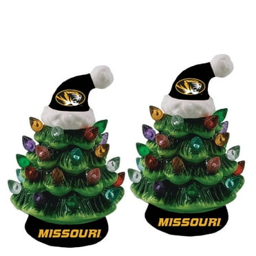 Missouri Tigers 2-Pack 4" Ceramic LED Christmas Tree Set