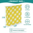 thumbnail image 5 of Hard Shell Ring Binder With Clip Holds 200 Sheets Office Home Organization Yellow Gingham Pattern, 5 of 10