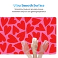 thumbnail image 6 of Disketp Gaming Mouse Pad Red Love Heart Pattern Large Mouse Mat Long Extended Desk Pad Non-Slip Rubber Mice Pads Stitched Edges Thin Pad (11.8x31.5 Inch), 6 of 9