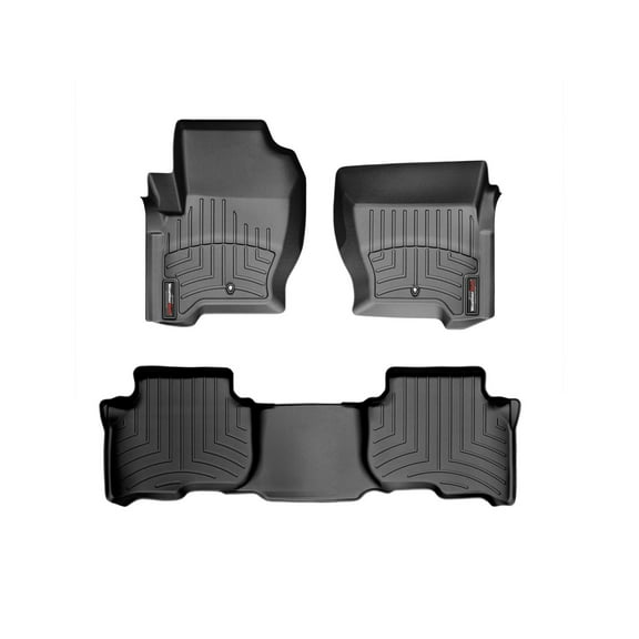 WeatherTech Custom Fit FloorLiners compatible with Land Rover Rover LR4/Discovery 4, LR3/Discovery 3 - 1st & 2nd Row, Black