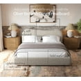 thumbnail image 6 of King Premium Robin Platform Bed – Modern Upholstered Frame with Thick & Smooth Curved Headboard, Boho, Performance Fabric, Non-Slip, Low-Profile with Smooth Rounded Corners, Bedroom (Robin, King), 6 of 10