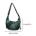 thumbnail image 2 of Yucurem Women Canvas Dumpling Bag Multi-pockets Shoulder Bag Hobo Sling Bag (Green) Fashion shoulder bag (Green), 2 of 9