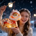 thumbnail image 6 of DIY Chinese New Year Lion Dance Lantern with LED Lights and Carrying Pole, Traditional Mid-Autumn Festival Portable Paper Lantern for Kids and Adults, Handmade Festival Decoration & Gift, 6 of 7