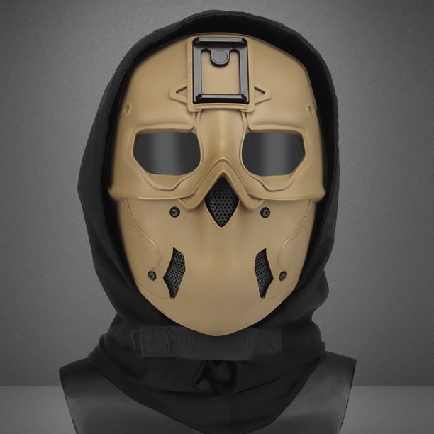 Máscara salvaje Máscara protectora de cara completa Almohadilla de esponja acolchada Máscara de Halloween Casco (barro)
