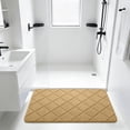 thumbnail image 3 of Bxaolu Memory Foam Bath Mat, Super Soft Absorbent Bathroom Rug Non Slip, Quick Dry, Machine Washable Floor Carpet for Tub Shower, Home Decor Accessories, 20x31.5 Inch, 3 of 8
