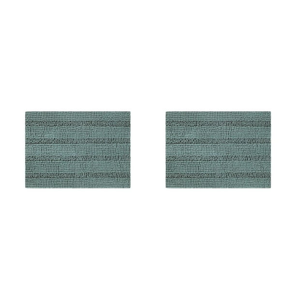Advancent Alfombrilla impermeable para baños - Moderna y fácil de instalar Alfombrilla de baño duradera agua verde 43*61 2Conjunto
