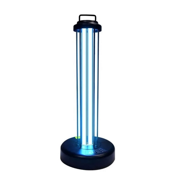 Lámpara germicida ultravioleta, desinfectante de luz UV de ozono de 60 W para habitaciones grandes, con control remoto de sincronización de tres pasos, luz azul, hasta esterilización para ba