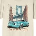 thumbnail image 2 of Car Fanatic New York City Vintage Car Crew Neck Short Sleeve Men's Natural T-shirt -Large, 2 of 4