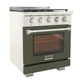thumbnail image 6 of Professional 30-in Natural Gas Rang in Olive Green with True Simmer Burners, 6 of 10